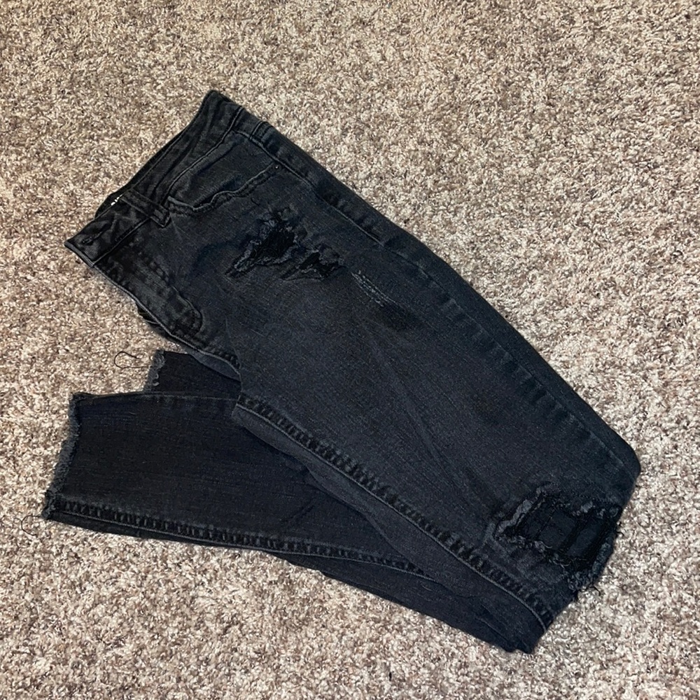 Women’s faux ripped jeans